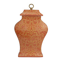 Richmond Damask Coral Jar