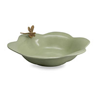 Dragonfly Celadon Green Bowl