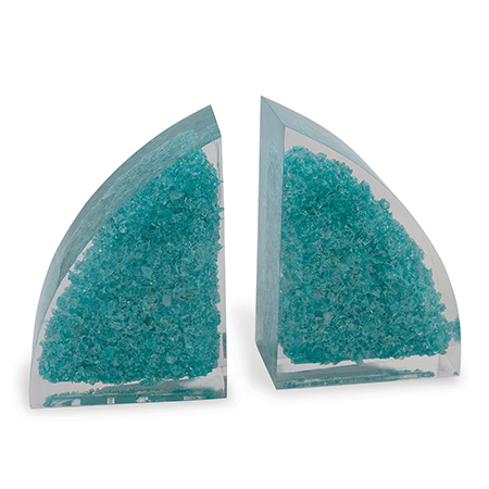 Stoneridge Turquoise Moon Bookends--pair