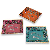 Leaping Cheetah Plates Set/3