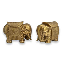 Royal Gold Elephant Bookends Set/2