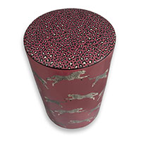 Leaping Cheetah Pink Garden Stool