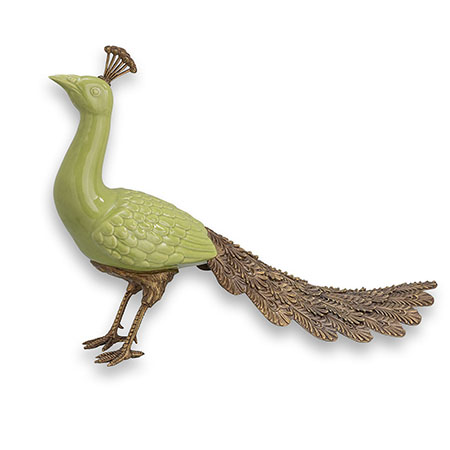 Peacock Apple Green Sculpture