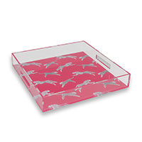 Leaping Cheetah Pink Acrylic Tray