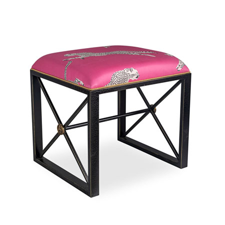 Medallion Black Leaping Cheetah Bubblegum Bench