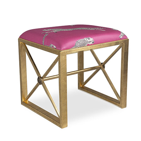 Medallion Gold Leaping Cheetah Bubblegum Bench