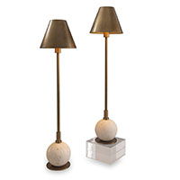 Boston Brass / Cream Buffet Lamps Set/2